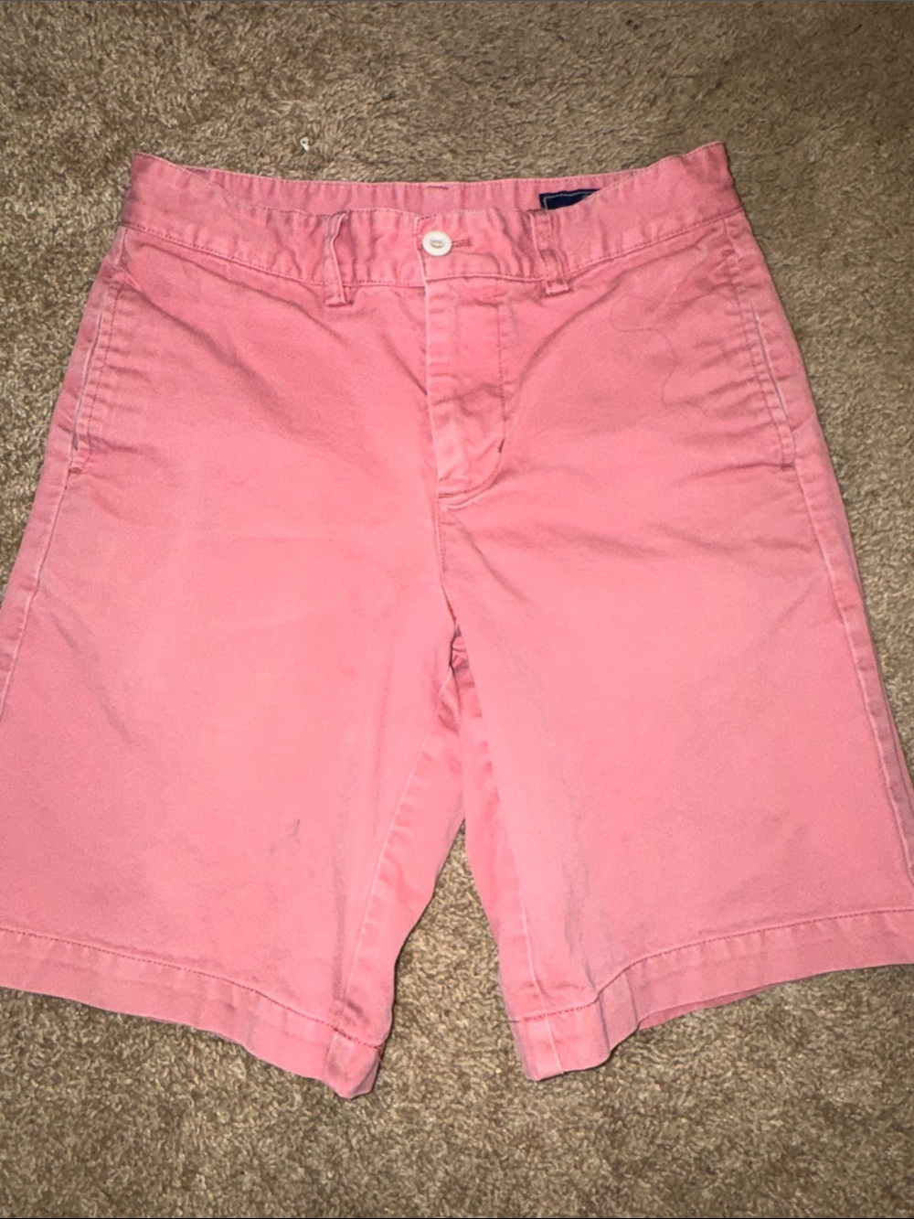 Vineyard Vines Boys salmon Flat-Front Cotton Shorts
